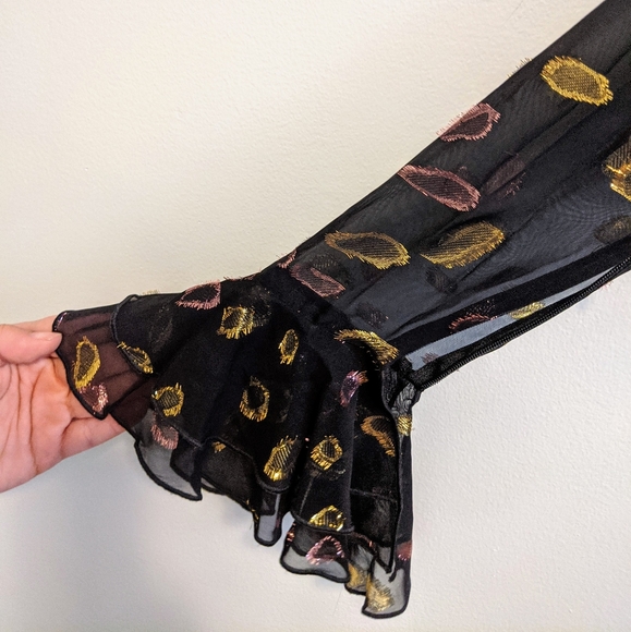 Giambattista Valli black flowy dress. - Picture 5 of 8